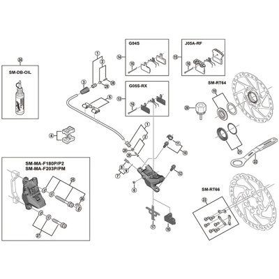 Shimano Altus BR-M315 pad spacer
