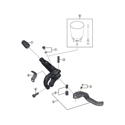 Shimano BL-M9000 lever axle