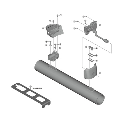 Shimano BM-E8010 upper case assembly