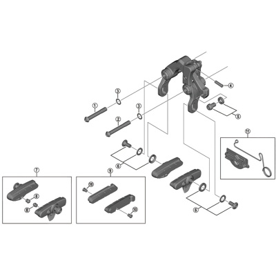 Shimano BR-8010-R cable fixing bolt and plate