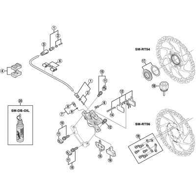 Shimano BR-M395 bleed screw and O-ring