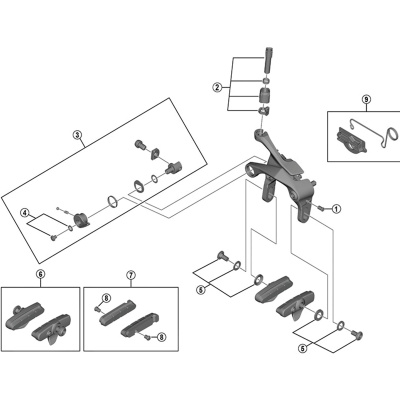 Shimano BR-R7000 cable adjusting bolt unit