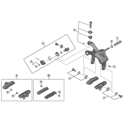 Shimano BR-R9100 quick release assembly