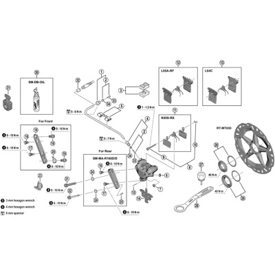Shimano BR-RS505 bolt fixing pin