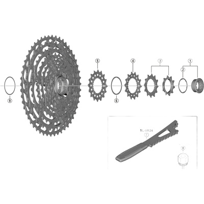 Shimano CS-M9100 cassette lock ring spacer