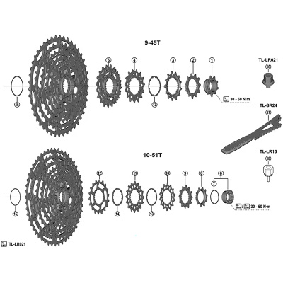Shimano CS-M9200 sprocket 13T E