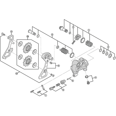 Shimano Dura Ace RD-9000 B-axle assembly