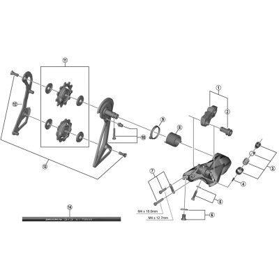 Shimano Dura Ace RD-R9100 bracket axle unit for normal type