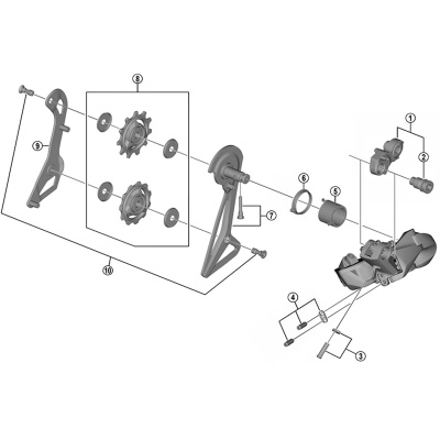 Shimano Dura Ace RD-R9150 bracket axle unit