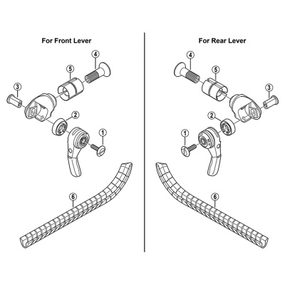 Shimano Dura Ace SL-BS79 lever fixing screw - M5 x 19 mm rear