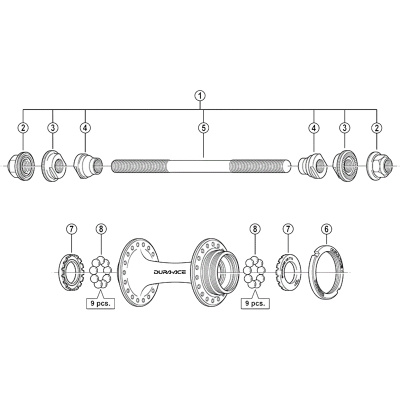 Shimano Dura-Ace Track hub nut M10