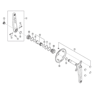 Shimano FC-M810 crank arm fixing bolt