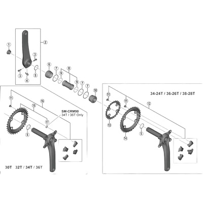 Shimano FCM980 Crank Arm Fixing Bolt