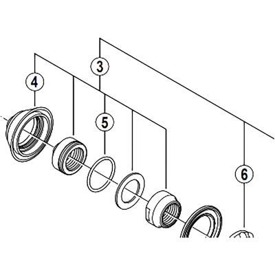Shimano FH-M770-S left hand lock nut unit