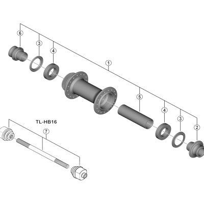 Shimano HB-MT410 hub ball bearing - 17 x 30 x 7