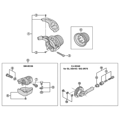 Shimano Nexus SL-3S41E cover and fixing screw