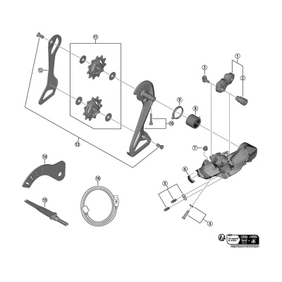 Shimano RD-R9250 Dura Ace B-axle 2 for direct mount type