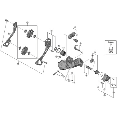 Shimano RD-RX805-GS Ultegra outer plate assembly GS