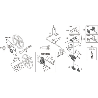 Shimano SM-RT76 rotor fixing bolt unit