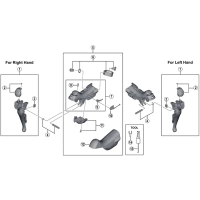 Shimano ST-4700 Right hand bracket assembly