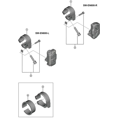 Shimano SW-EN600 control unit stay 22.2 mm with nut