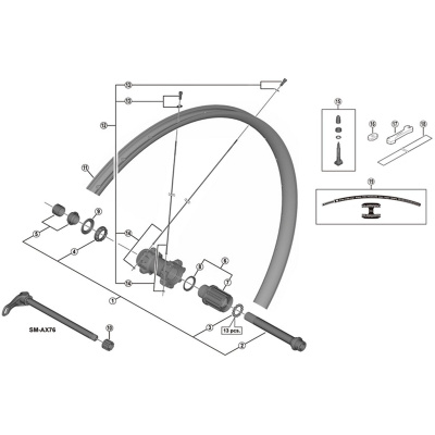 Shimano WH-M8000-TL-29er spoke - 300 mm