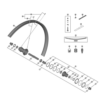 Shimano WH-M9200-TL-R12-B-29 stainless steel cartridge bearing - 15x24x5 mm