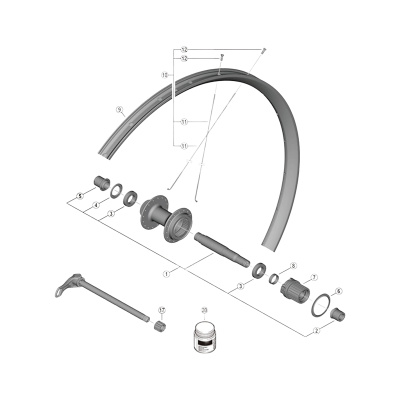 Shimano WH-MT601-TL-R12-29 spoke - 286.5 mm