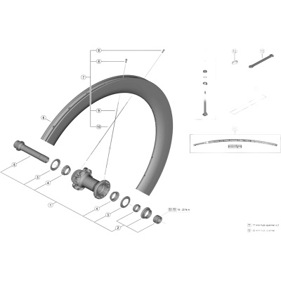 Shimano WH-R9270-C36-TU-F right hand spoke - 282 mm