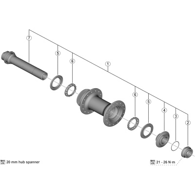 Shimano WH-RS170-CL-F12 ball retainer - 5/32 x 15mm