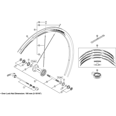 Shimano WH-RS31 spoke - 276 mm