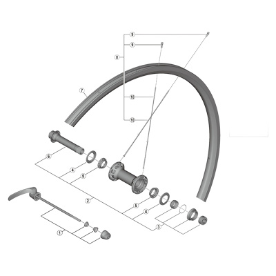 Shimano WH-RS700-C30-TL-F spoke 280.5 mm