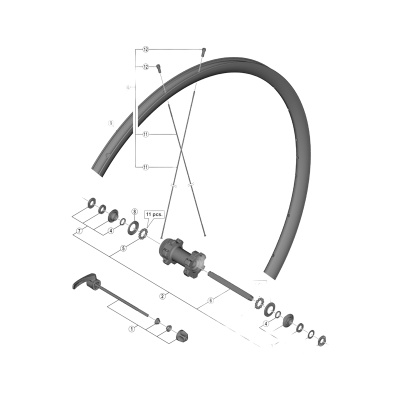 Shimano WH-RX31-F Spoke 297mm