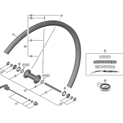 Shimano WH-S500 nipple