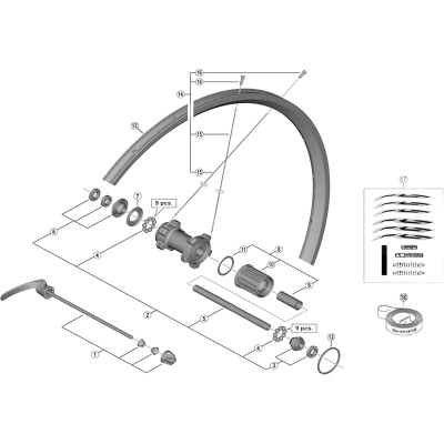 Shimano WHRS21CLR Spoke 304mm