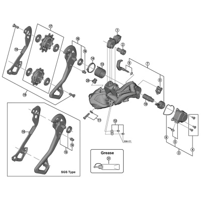 Shimano XTR RD-M9050 inner plate - SGS