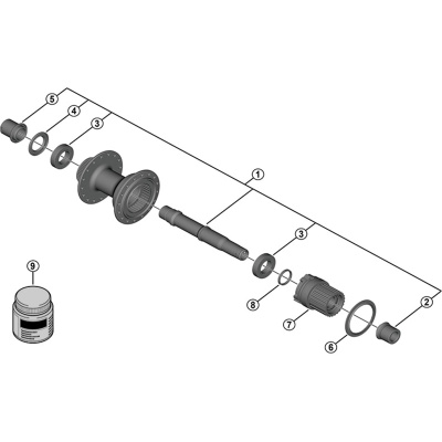 Shimano cues FH-TC600 freewheel body unit - Micro Spline