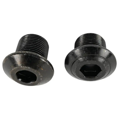 Specialized Bolt Brose Isis Spline Crank Arm Bolts 8mm Hex Head M15X1.0PX15MM Steel Black W/O Cap and Washer 2 Pcs