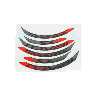Specialized DCL MY18 ROVAL TRAVERSE SL 650B 6 DECALS FOR ONE WHEEL - ROCKET RED