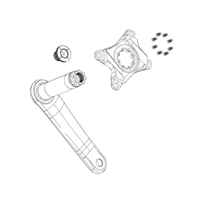 Sram Crank Arm Bolt Kit Self-Extracting M18/M30 DUB XX/XXSL D1 2023