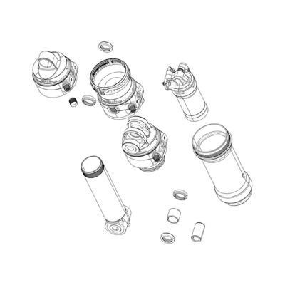 Sram Rockshox Rear Shock Eyelet Bushing 0.5 inch x 0.5 inch 2 Pcs
