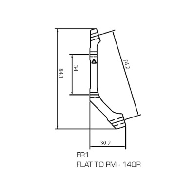 TRP Adapter FR1 Flat Mount Rear 140mm