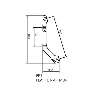 TRP Flat to Post Mount Adapters Rear 160mm