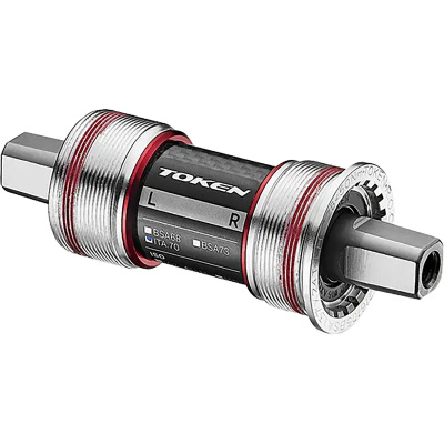 Token ISO Square Taper Bottom Bracket Cromo Axle Carbon Body BSA 111mm