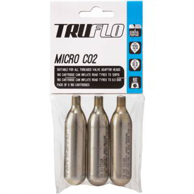 Truflo Micro CO2 Cartridge Refill Pack 3 x 16g