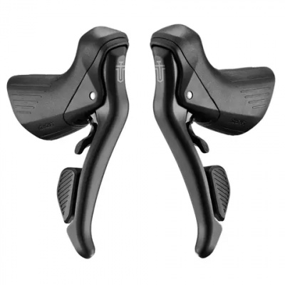 microSHIFT Sword Black Drop Bar Shifters Pair RH 9 Speed LH 2x