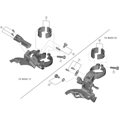 shimano FD-M3000 Clamp band adapter 28.6 mm