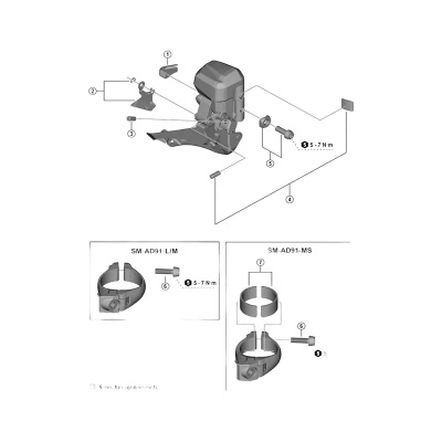 shimano FDR9150 Support Bolt And Plate