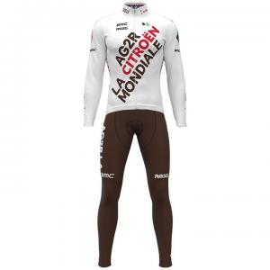 AG2R Citroen Team 2021 Set (winter jacket + cycling tights) for men