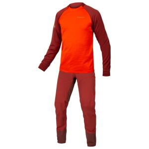 ENDURA Singletrack Fleece Set (cycling jersey + cycling shorts) Set (2 pieces),